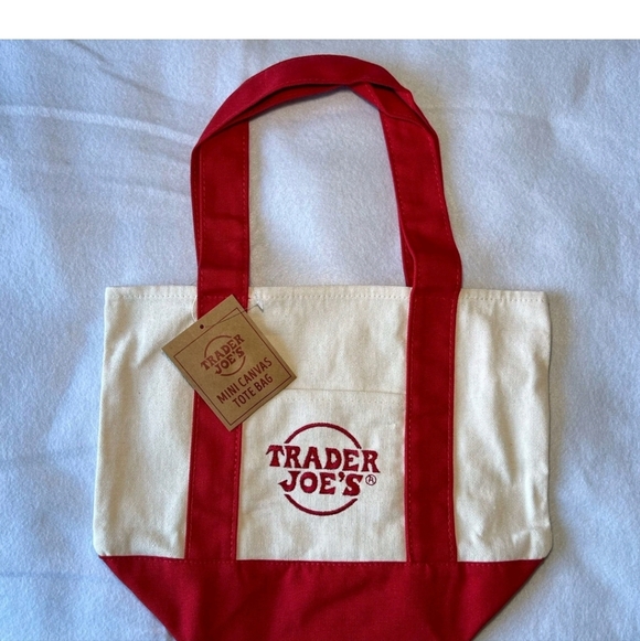 Trader Joe’s Mini Canvas Tote Bags Set Of 4 (Blue, Green, Yellow, Red) NWT - Picture 6 of 6